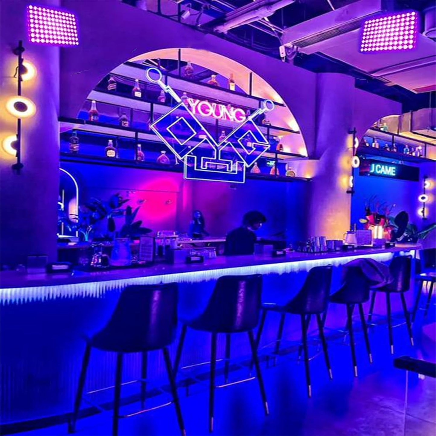 4 Pack 50W Black Lights, Blacklight Flood Light with Plug and Switch,for Glow Party, Halloween, Fluorescent Poster, Body Paint