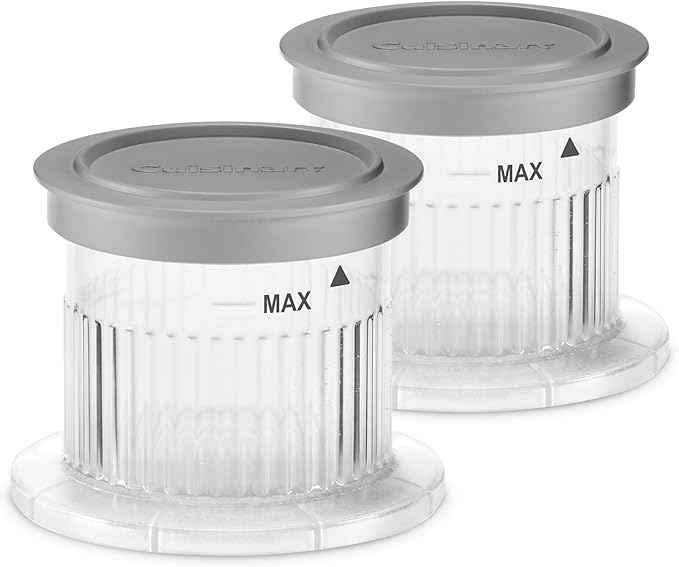 FastFreeze Ice Cream Maker Dessert Cups 2-Pack – 0.5-Pint Freezer Cups with Lids, Dishwasher-Safe, Compatible with ICE-FD10 for Homemade Ice Cream, Sorbet, Smoothies & Frozen Desserts