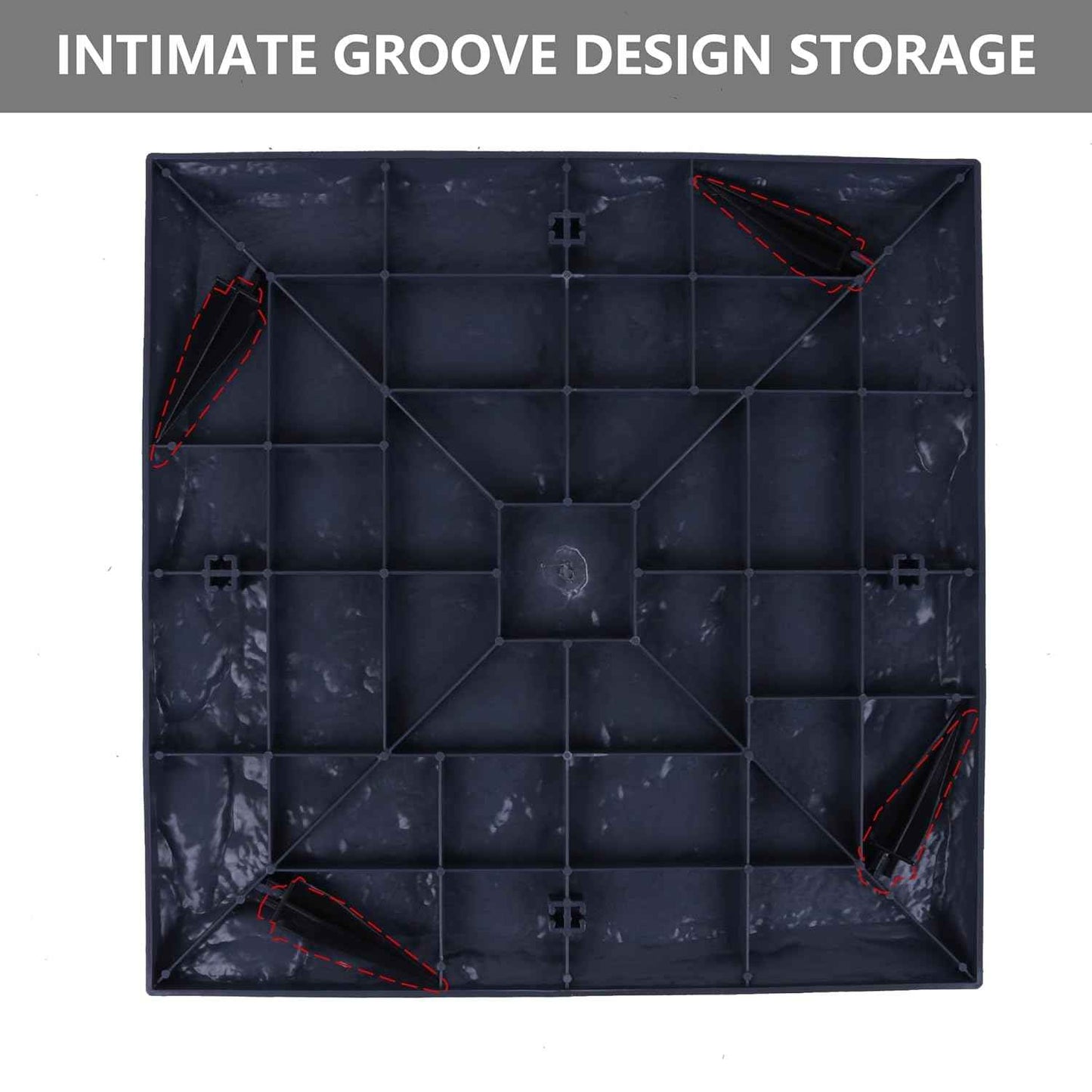 4Pcs Large Stepping Stones Outdoor Garden Walkway, Durable Plastic Pavers for Patio, Pathway, and Landscaping, Weatherproof Stepping Stones with Ground Stakes for Easy Installation