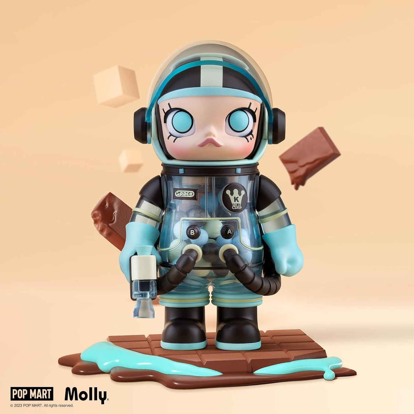 POP MART MEGA Space Molly 100% 2-B Blind Box Figures, Random Design Box Toys for Modern Home Decor, Collectible Toy Set for Desk Accessories, 9PC