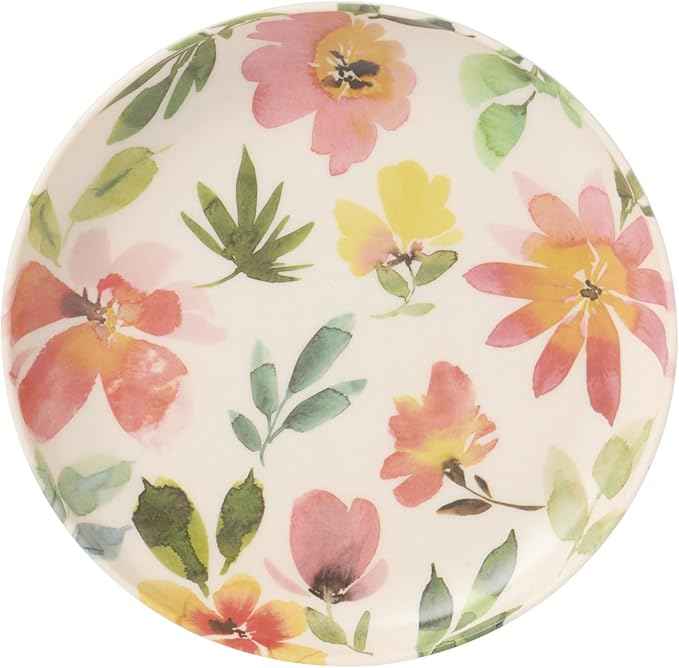 Oneida Dinnerware Sets, 24 Seven Melamine Floral 12-Piece Dinnerware Set, Service For 4, Dishes Set for 4, Floral Pattern, Melamine Dishwasher Safe Plates and Bowls Sets, Kitchen and Dining (12 Piece)