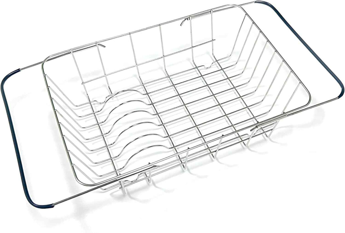 Over The Sink Dish Drainer Drying Rack - Expandable Stainless Steel in Sink Dish Drying Rack, High-Capacity, Rustproof, Easy Install, with Utensil Holder - Dish Racks for Kitchen Counter