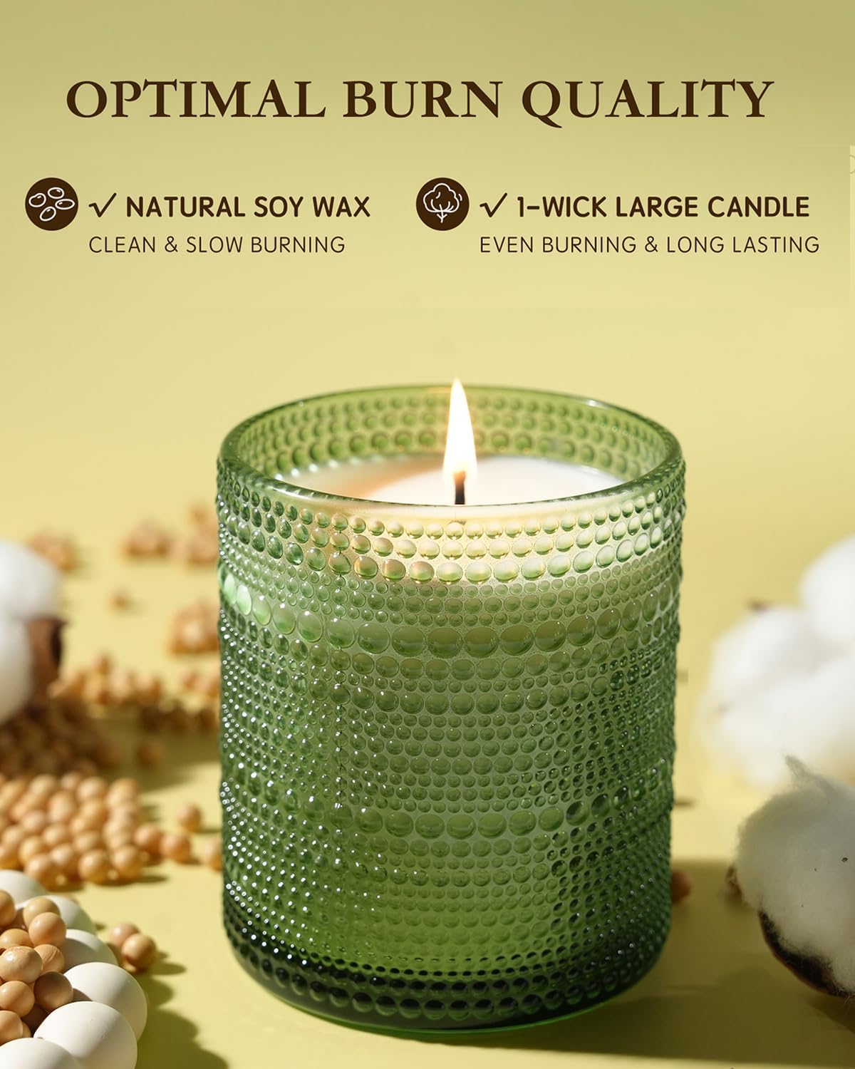 Balsam Cedar Scented Candles for Home, Soy Scented Candle for Home Large Jar Candle, Aromatherapy Candle Over 60 Hours Christmas Candles Ideal Holiday Gift