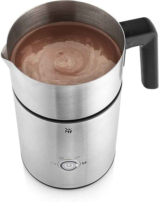 WMF Lono Milk & Choc Induction Milchaufs for Milk Froth Hot and Cold or Hot Chocolate, Cromargan/Matte Silver