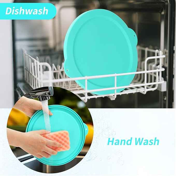 Silicone Lid Compatible with KitchenAid 2QT Ice Cream Mixing Bowl and 5QT Stainless Steel Bowl, Dishwasher Safe, Microwave Up to 200°C (392°F), Freezer Safe (Not Included)