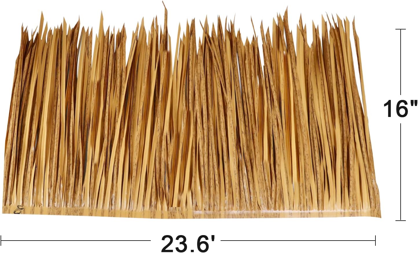 23.6ft Tiki Straw Roof Thatch–Mexican Style Artificial Palm Thatch Rolls,Tiki Bar Hut Grass Duck Boat Blinds Runner Rolls Palapa Thatch Roofing for Garden Patio Umbrella Covers Fence Party Decoration