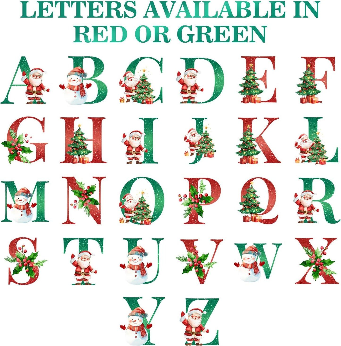 Personalized Christmas Ornaments 2025, Custom Name Initial A-Z Monogram 2.8" Ceramic Custom Christmas Ornament for Kids Boys Girls, Customized Letter Name Ornaments for Christmas Tree Decorations