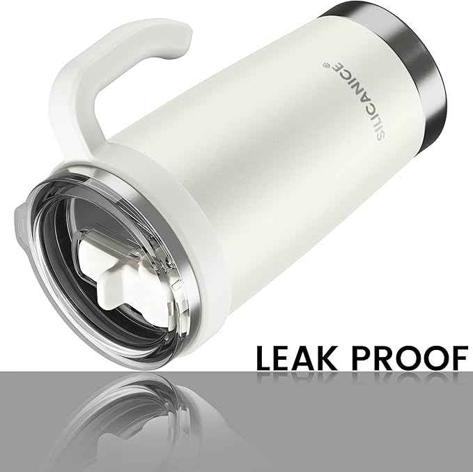 For Iced Coffee & Smoothies – Never Drink from a Moldy Lid Again: 20oz Hygienic Tumbler, 100% Leakproof Lid & Removable Foldable Spout. Reinforced Base, Fits Cup Holders - Cream