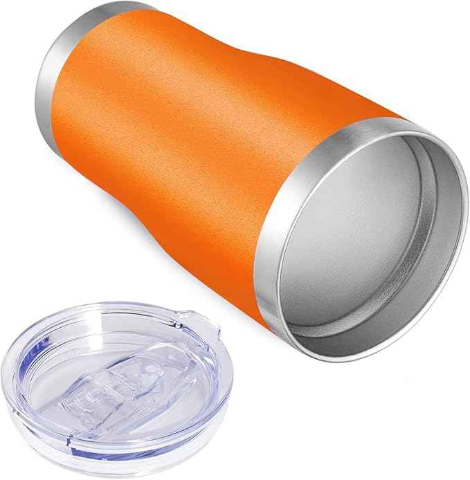 VEGOND 20oz Tumbler Stainless Steel Tumbler Cup with Lid And Straw Vacuum Insulated Double Wall Travel Coffee Mug(orange package 1)