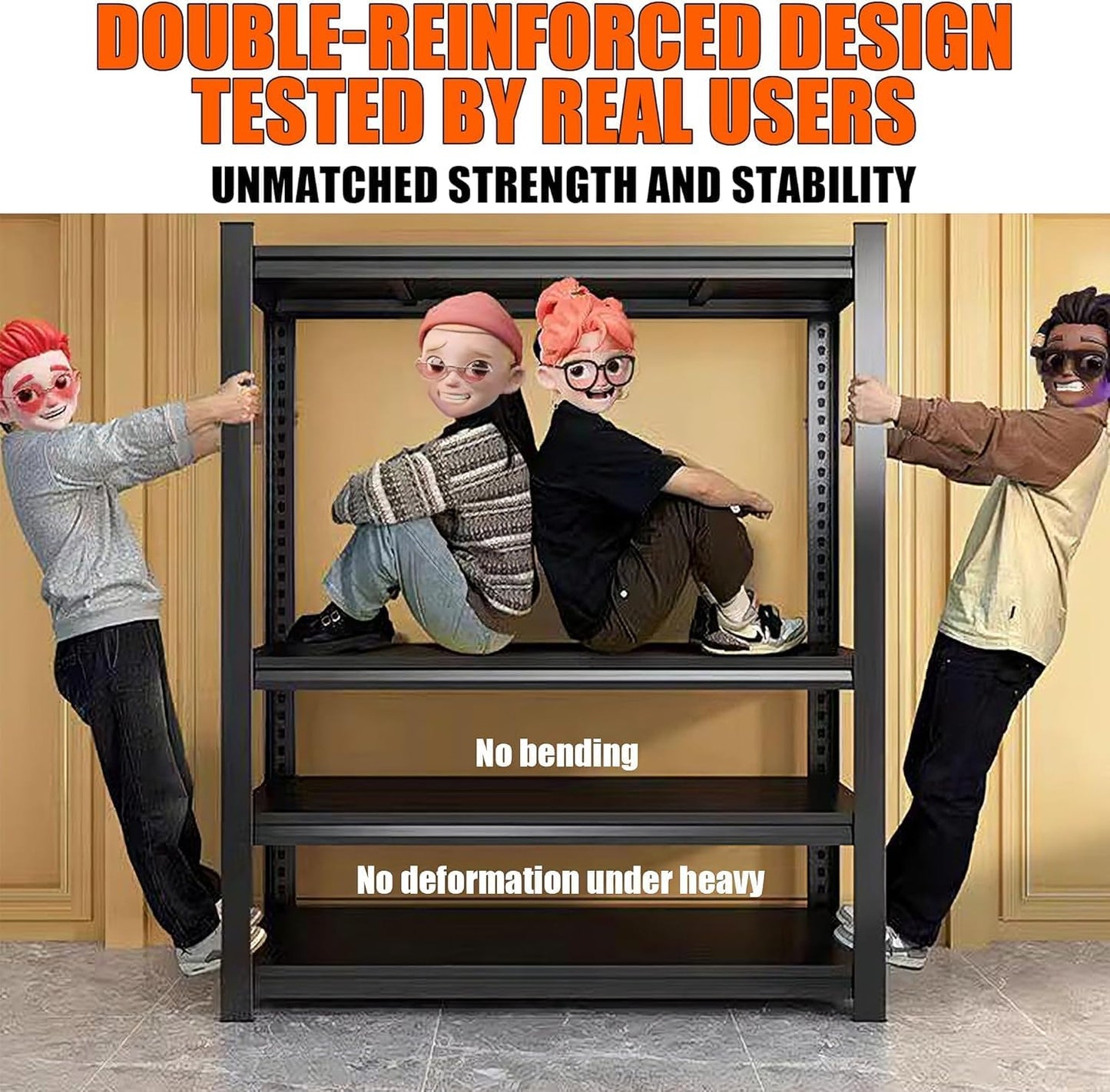 Over Washer and Dryer Storage Shelves,5 Tiers Laundry Room Standing Shelf,Adjustable Metal Shelving Unit,Space Saving Shelf, 63" H x 31.5" W x 15.7" D, Black