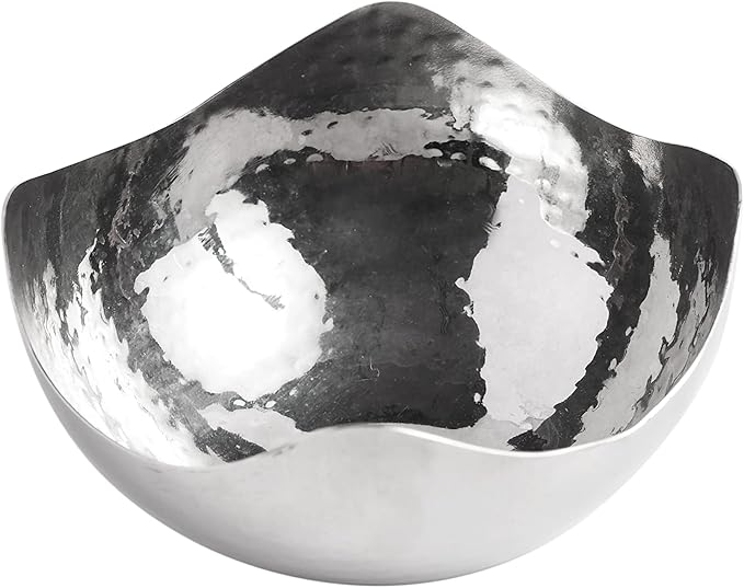 Hosley Set of 4 Silver Finish Metal Bowl 5.75 Inch Diameter, Ideal for Potpourri, LED Candles, Weddings, Special Events, Center Pieces, Craft. Use Decor to Coordinate O3