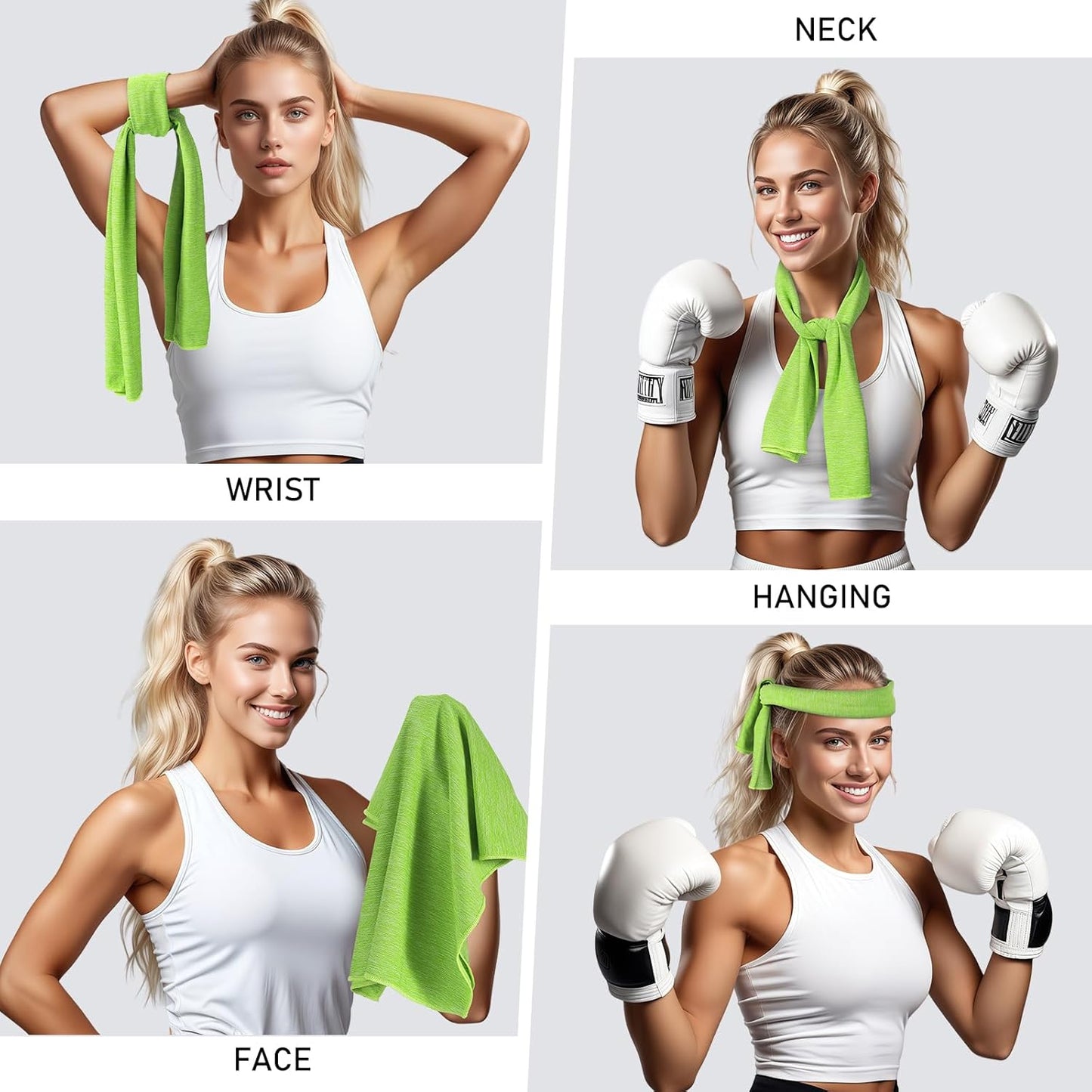 Pleneal Cooling Towels - 6 Pack Cooling Towel (40"x12"), Ice Gym Towels for Working Out, Microfiber Cooling Towels for Neck and Face, Yoga Towel for Home Gym, Workout & More Activities