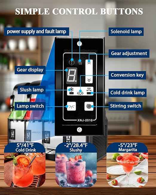 Slushie Machines 4 Tanks x 12L Commercial Grade Slushy & Frozen Drink Maker, Industrial Grade Margarita Machine for Store Bar Events Restaurant Cafe for Slush, Margarita, Milkshake & More