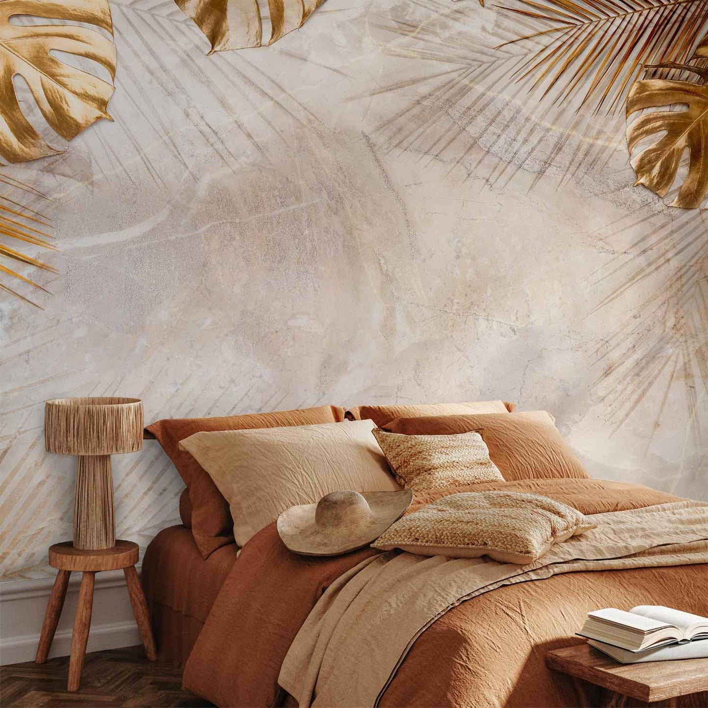 artgeist Premium Wall Mural Tropical Leaves 138x101 in - Non-Woven Wallpaper Fleece Wall Decor Photo Print Picture Image Design Monstera Palm Green Leaves b-C-0788-a-a