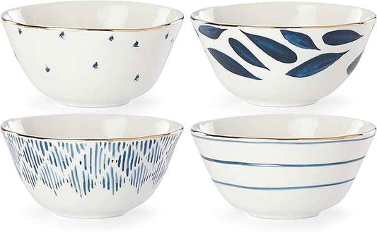 Lenox Blue Bay 4-Piece Dessert Bowl Set, 2.00 LB