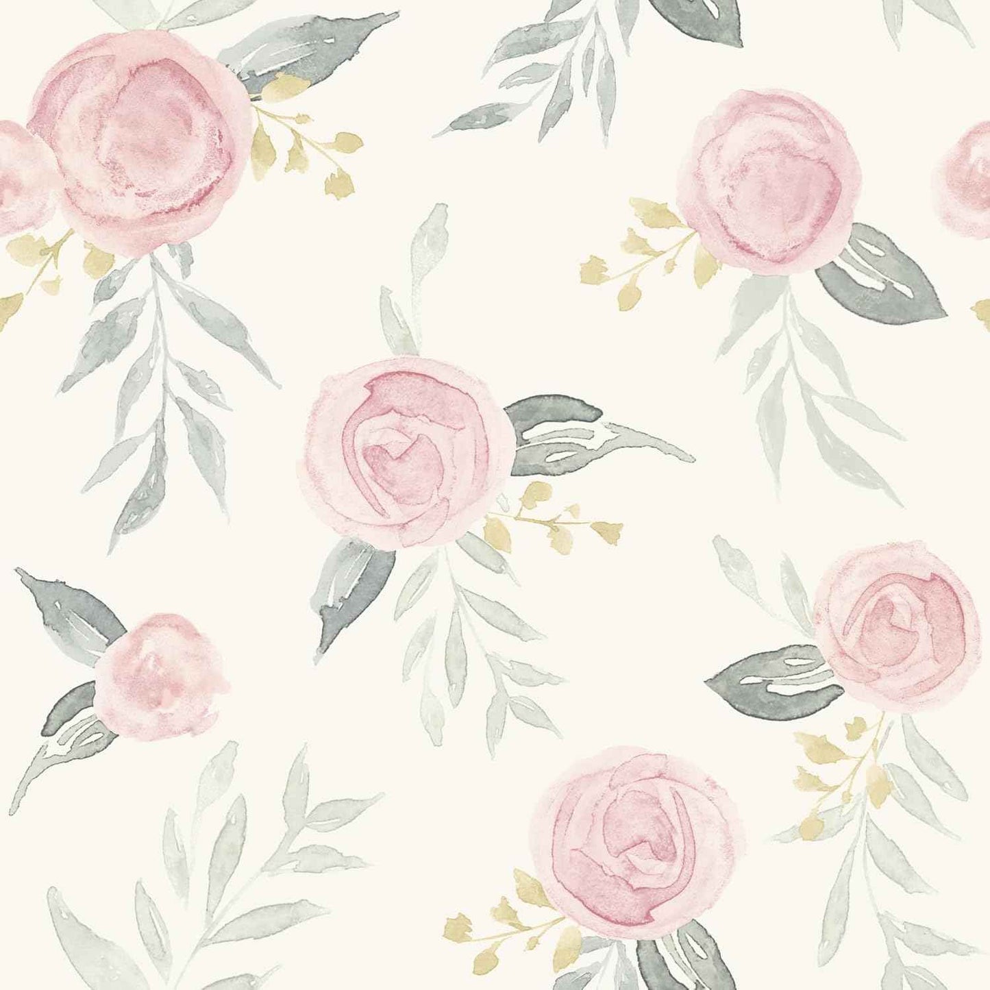 Magnolia Home Watercolor Roses Pink Peel and Stick Wallpaper