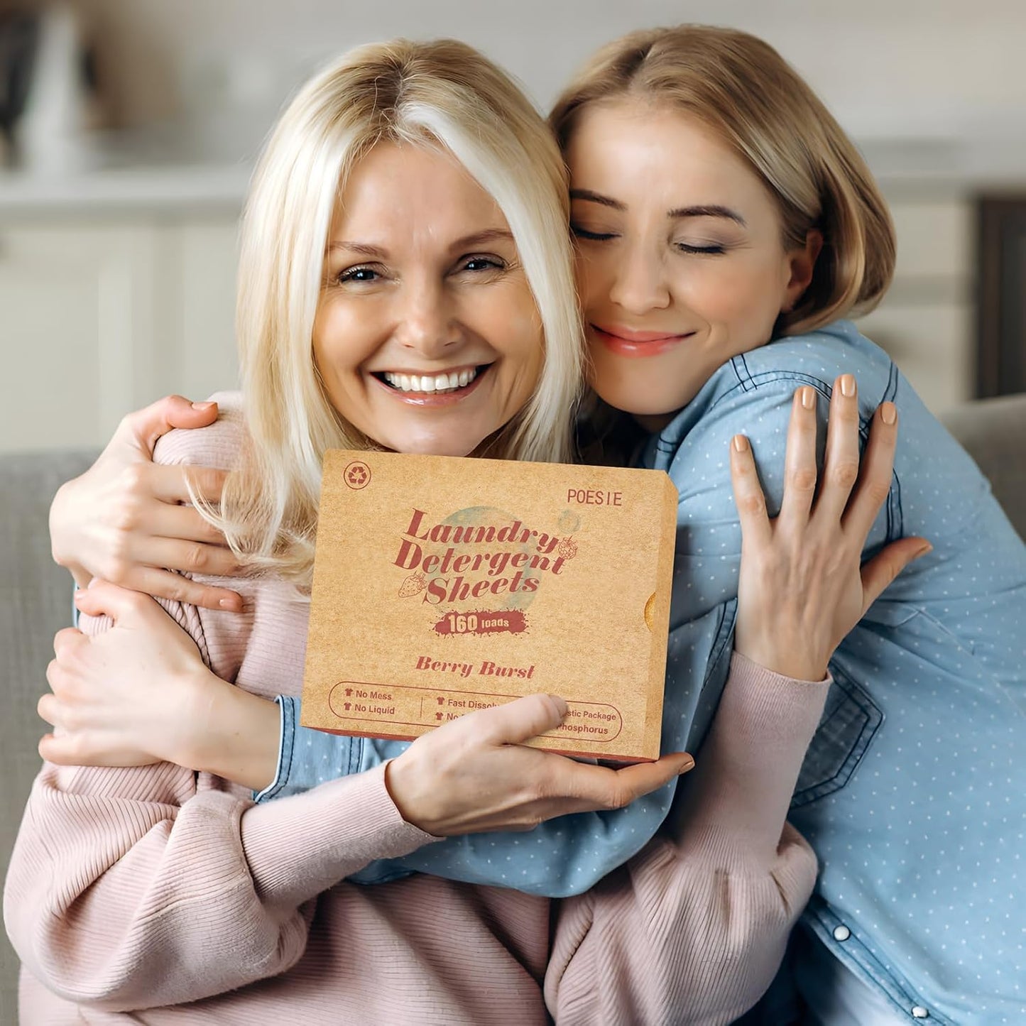 Poesie Laundry Detergent Sheet Berry Burst Scent 160 Sheets No Plastic Jugs No Messy Liquid Powder Camping Travel RV Trip Laundry Cleaning Sheet for Hand Wash Machine Wash