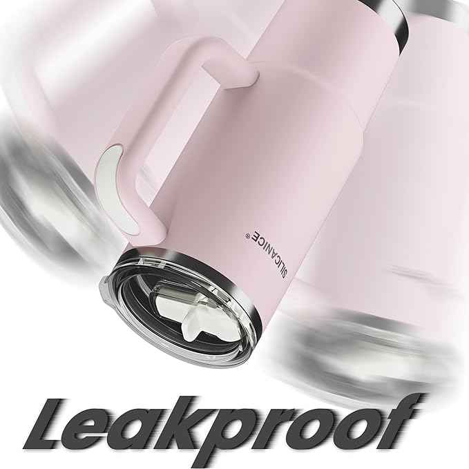 For Travel & Gym – Never Drink from a Moldy Lid Again: 30oz Hygienic Tumbler, 100% Leakproof Lid & Removable Foldable Spout. Reinforced Base, Fits Cup Holders- Pink Sand