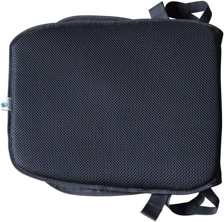FOMI Premium All Gel Orthopedic Seat and Back Cushion Pad | Upper Lower Back Support Pillow for Car, Office, Kitchen Chair | Pressure Sore, Coccyx Pain Relief | Prevents Sweaty Bottom | Foldable