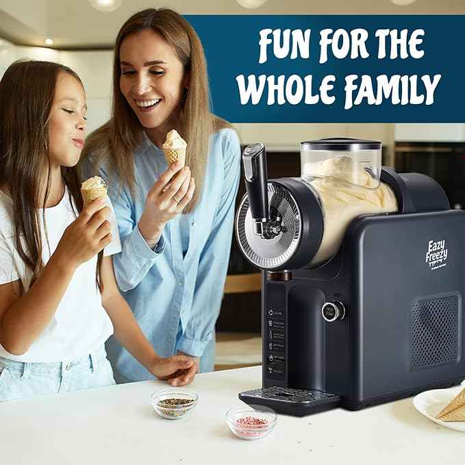 Slushie Machine for Home, No Ice Needed Professional Frozen Drink Maker & Soft-Serve Ice Cream Machine- 1.8 L Capacity Slushy Machine for Margaritas, Daiquiris, Juices, Cocktails, Frappes & More