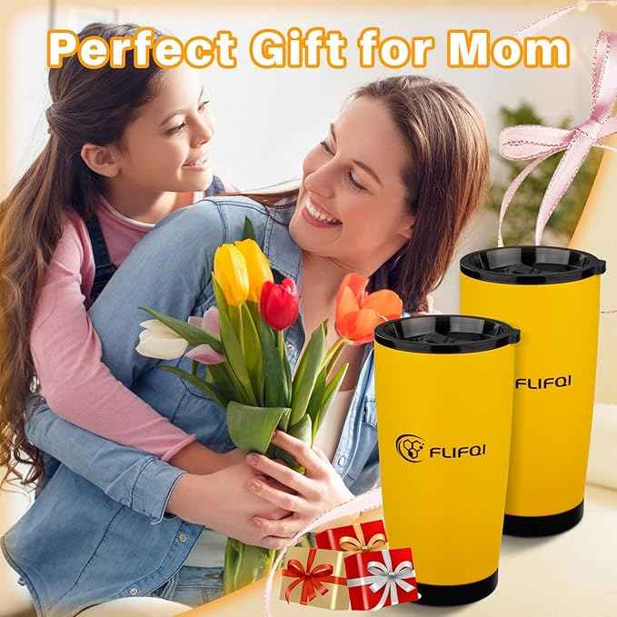Mothers Day Gifts Tumbler Ideal Gift for Women 20oz Tumbler with Lid & Straw Best Mom Ever Tumbler from Daughter Double Wall Vacuum Insulated Travel Coffee Mug Stainless Steel Thank You Gift for Mom