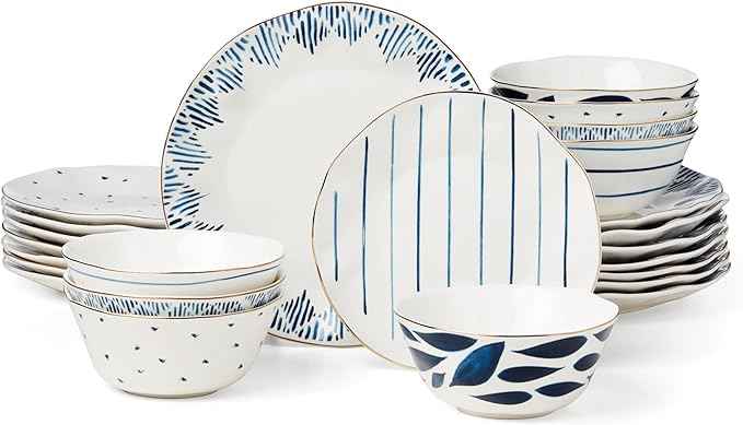Lenox 895680 Blue Bay 24-Piece Dinnerware Set, Service For 8