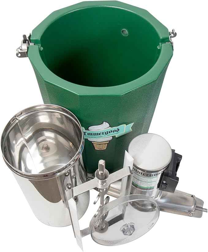 8 qt - Electric Ice Cream Maker - Stainless Steel - 110 volt