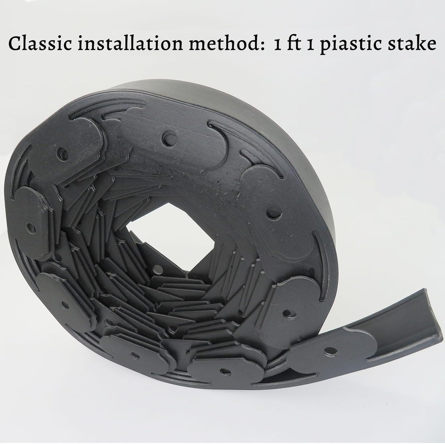 Landscape Edging,Flower Bed Edging no dig，Lawn Edging Garden Edging Border(30Feet-Black-Tall Wall)