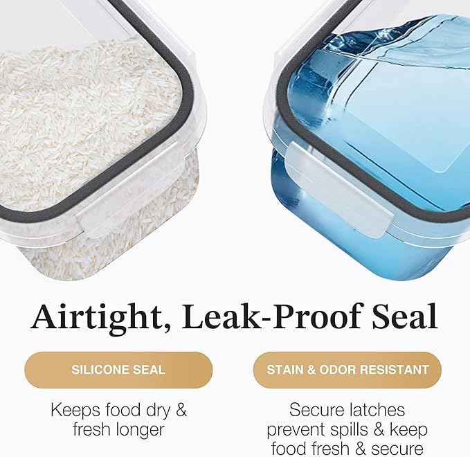 Chef's Path Airtight Food Storage Container Set with Lids - Superior Variety Pack of 36 for Kitchen & Pantry Organization, BPA Free Kitchen Storage Containers for Cereal, Flour &, Sugar
