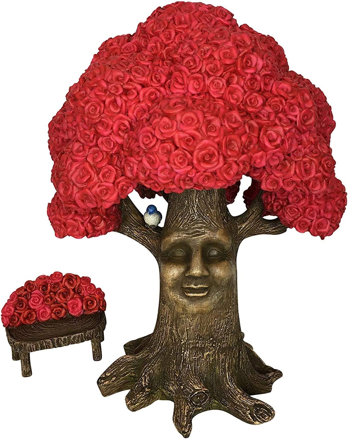 GlitZGlam Fairy Garden Miniature Tree: Mrs. Rose The Pink Rose Tree of Azar (9 Inch Tall) for The Garden Fairies and Gnomes - from The Beautiful Azarian Collection. A Fairy Garden Accessory