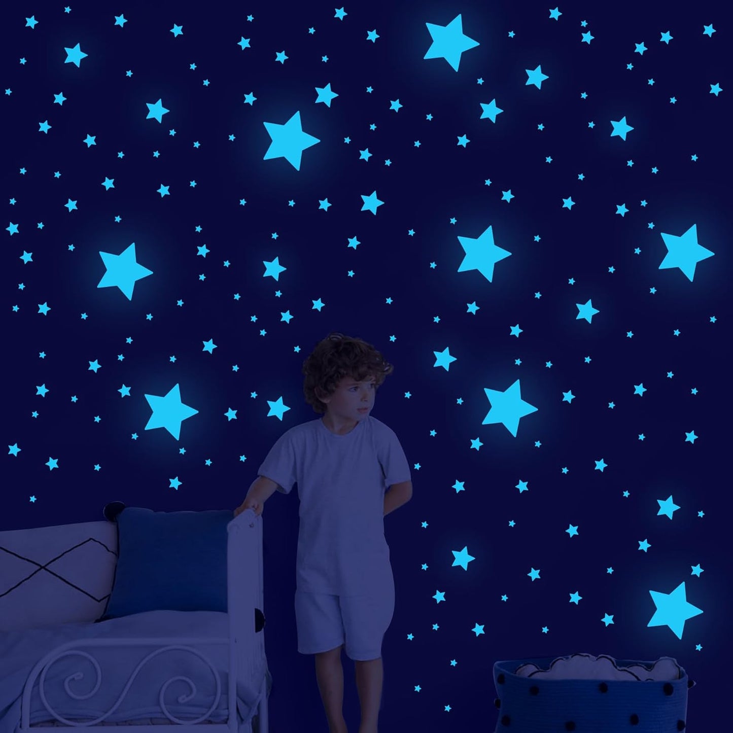 421Pcs Glow in The Dark Stars Ceiling Stars Glow in Dark Space Planet Universe Galaxy Wall Decals Glow in The Dark Wall Stickers for Boys Girls Kid Bedroom Living Room Decor Christmas Gift