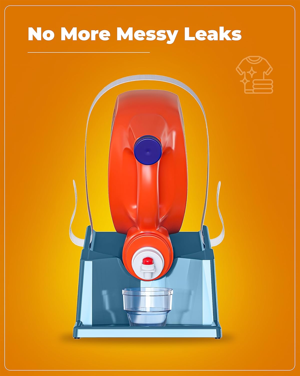 TidyFriend 2 Pack Liquid Laundry Detergent Holder Stand with Drip Tray & Rubber-Grip Feet, Stand for Laundry Room Organization and Storage, Fabric Softener Dispenser with Cup Holder (Slate Grey)