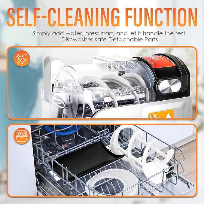 New Upgrade Smart 6 Presets Slushie Machine for Home & Soft Serve Ice Cream Machine, 68oz Color Touch Screen Slushy Machine for Home with 2/4/6H Smart Timer & Self-Cleaning, DIY Frozen Drink Maker