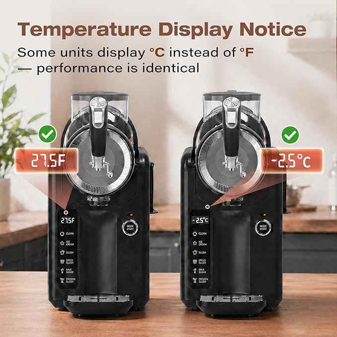SYINTAO Slushie Machine No Ice Needed, 2-in-1 Frozen Drink & Soft Serve Ice Cream Maker, 75oz Self-Chilling Slushy Maker with 5 Presets, LED Display & Auto Clean for Home & Party (Black)