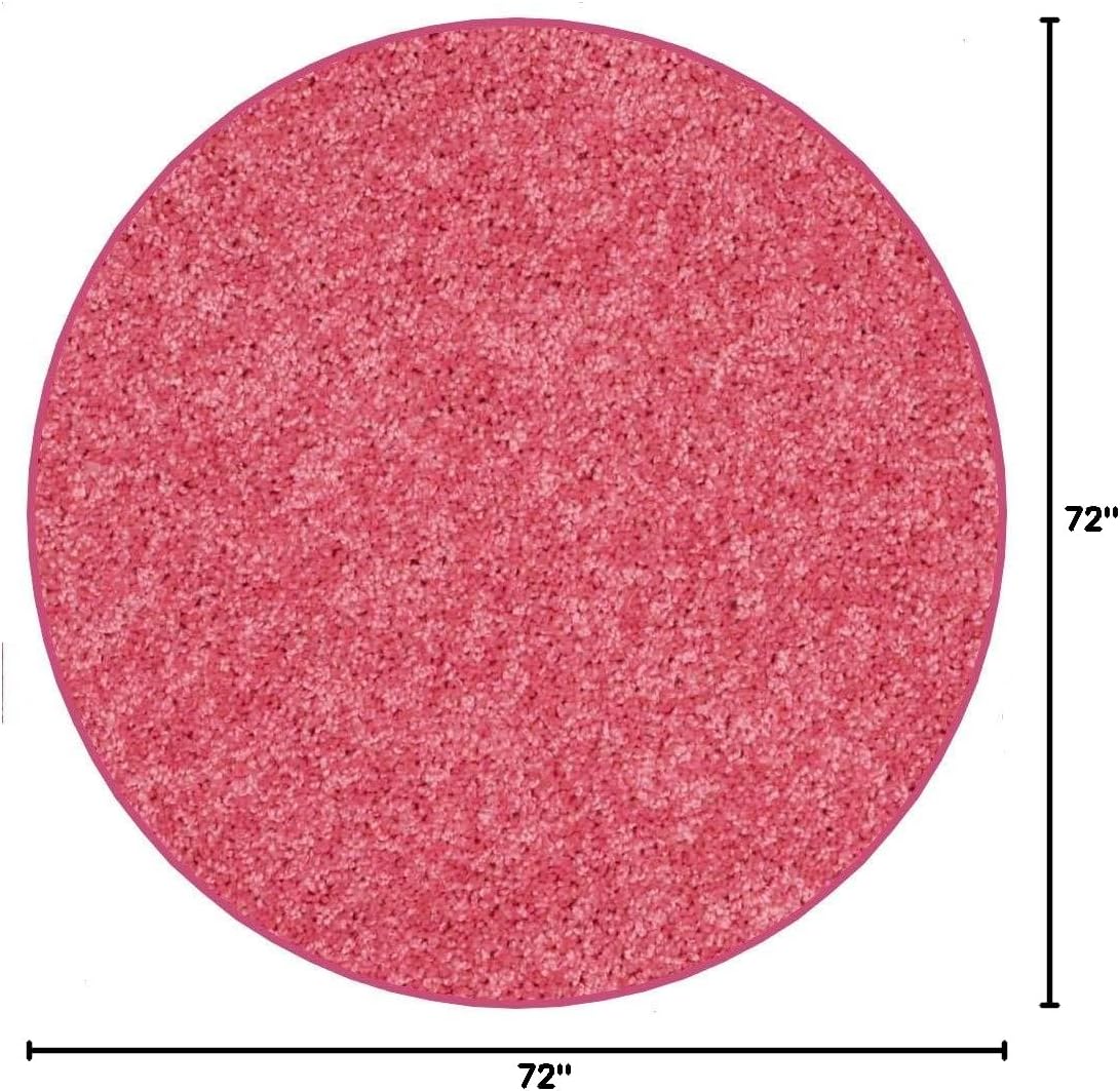 KOECKRITZ Soft and Colorful Kids Classroom Area Rugs (Passes Flammability Pill Test) Many Sizes and Bright Colors to Select from (6' Round, Glamour)