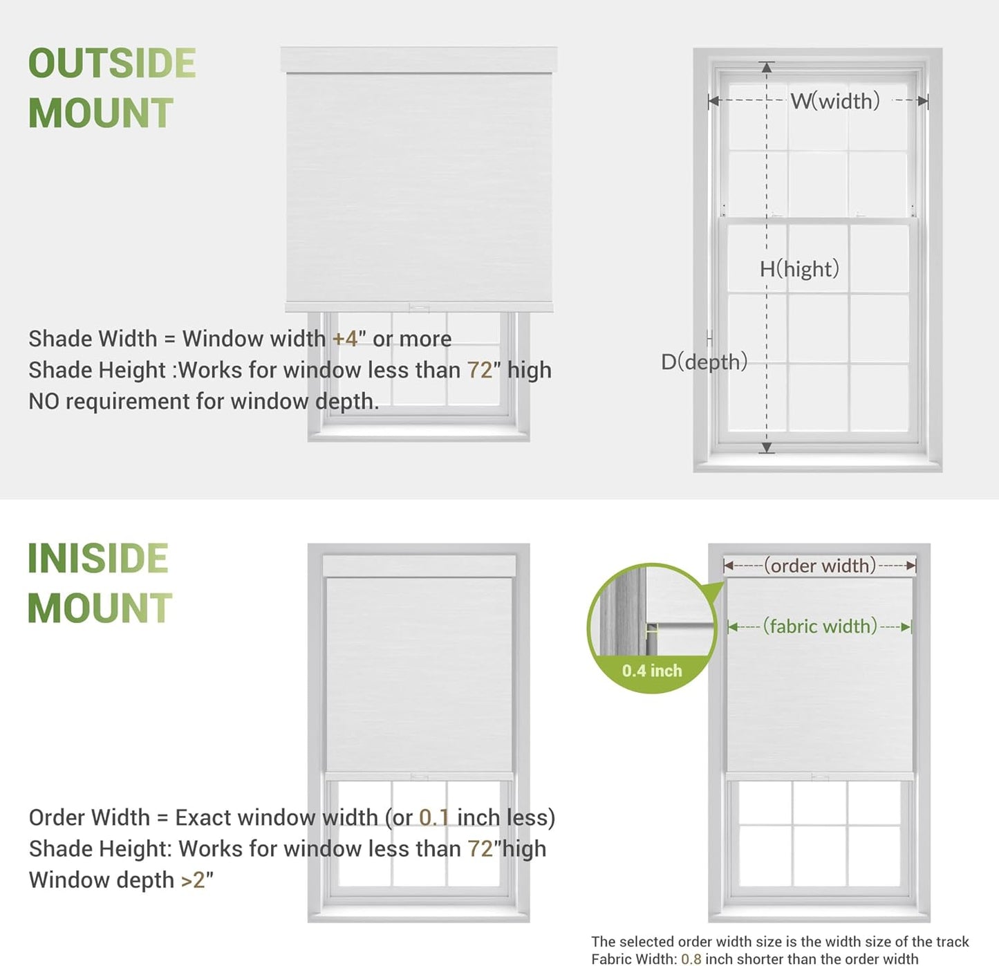 Blackout Roller Shades for Indoor Windows, Cordless Jacquard Fabric-Matched Roller Blinds, Easy to Install Privacy UV Protection Roll Up Blinds for Home Office, Grey, 24" W x 72" H