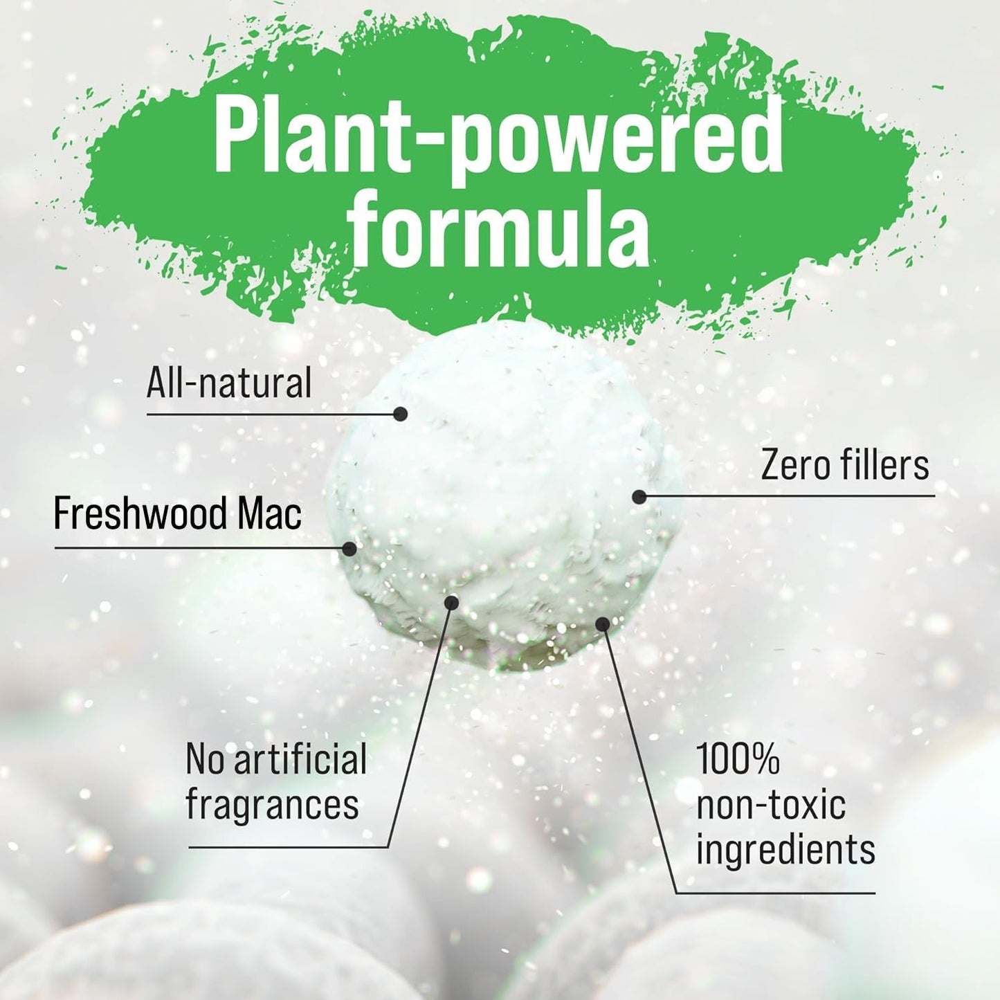 Rockin' Green Hard Rock Laundry Detergent for Hard Water (90 Loads), Plant based, Natural Laundry Detergent Powder, Biodegradable Odor Fighter, Safe for Sensitive Skin, 45 oz (Freshwood Mac)