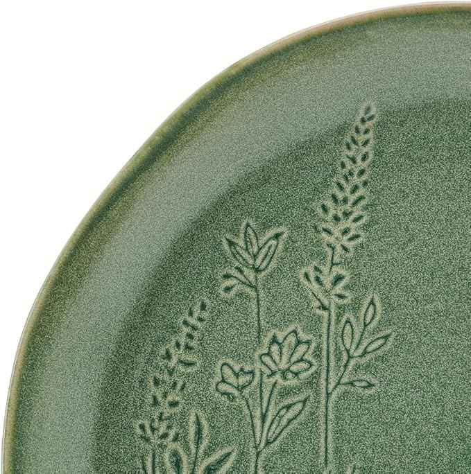 Pfaltzgraff Carrie 12 Piece Dinnerware Set, Service for 4, Green