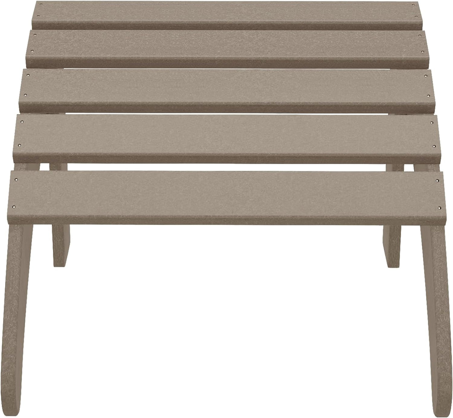 WestinTrends Outdoor Ottoman, Patio Adirondack Ottoman Foot Rest, All Weather Poly Lumber Folding Foot Stool for Adirondack Chair, Widely Used for Outside Porch Pool Lawn Backyard, Weathered Wood
