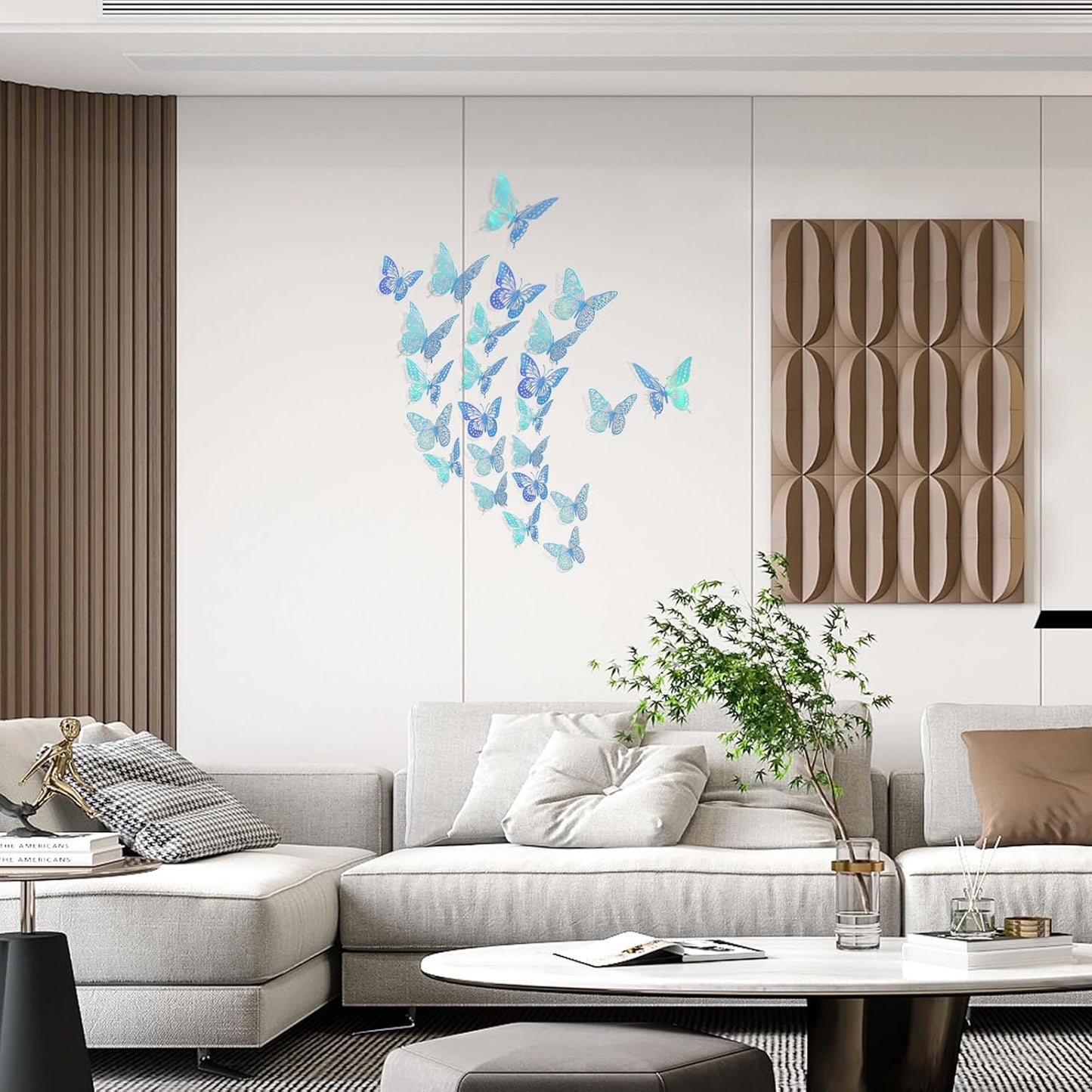 SAOROPEB 3D Butterfly Wall Decor - 48 Pcs, 4 Styles, 3 Sizes - Removable Stickers for Birthday & Party Decorations