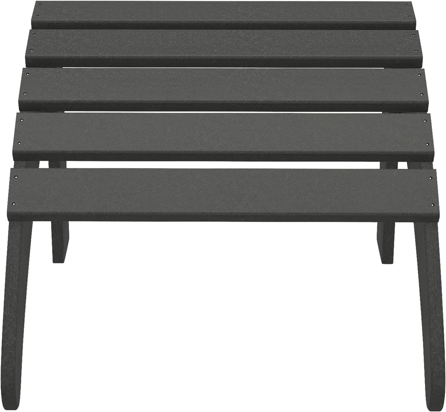 WestinTrends Outdoor Ottoman, Patio Adirondack Ottoman Foot Rest, All Weather Poly Lumber Folding Foot Stool for Adirondack Chair, Widely Used for Outside Porch Pool Lawn Backyard, Gray