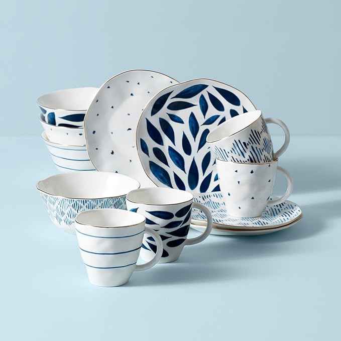 Lenox Blue Bay 12-Piece Dessert Set, 10.30 LB