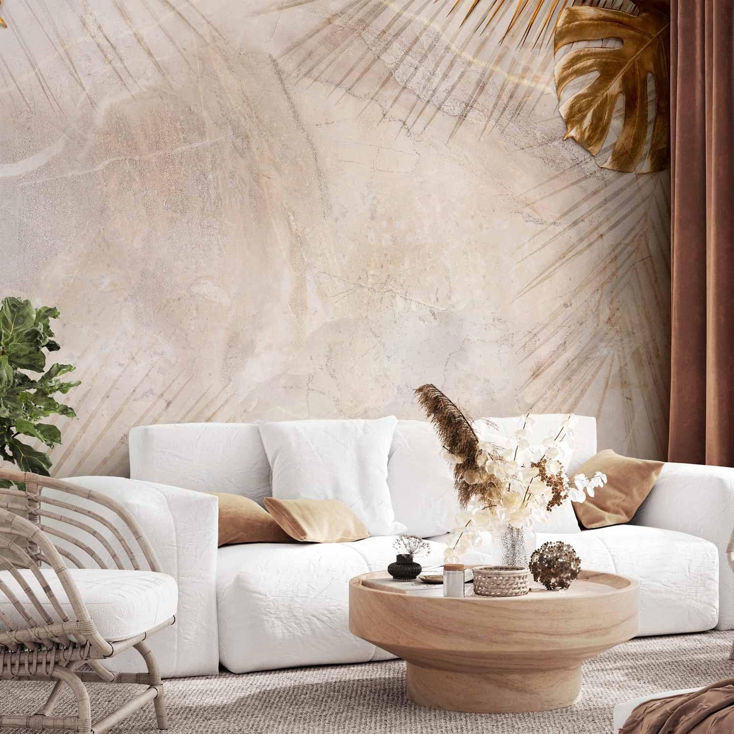 artgeist Wall Mural Tropical Leaves 98x69 in - XXL Non-Woven Wallpaper Fleece Wall Decor Photo Print Picture Image Design Monstera Palm Green Leaves b-C-0788-a-a