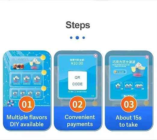 Intelligent Touch Screen Soft Serve Automatic Ice Cream Vending Machine Coin & Card Payment Robot Ice Cream Maker for Business School Cinema Airport