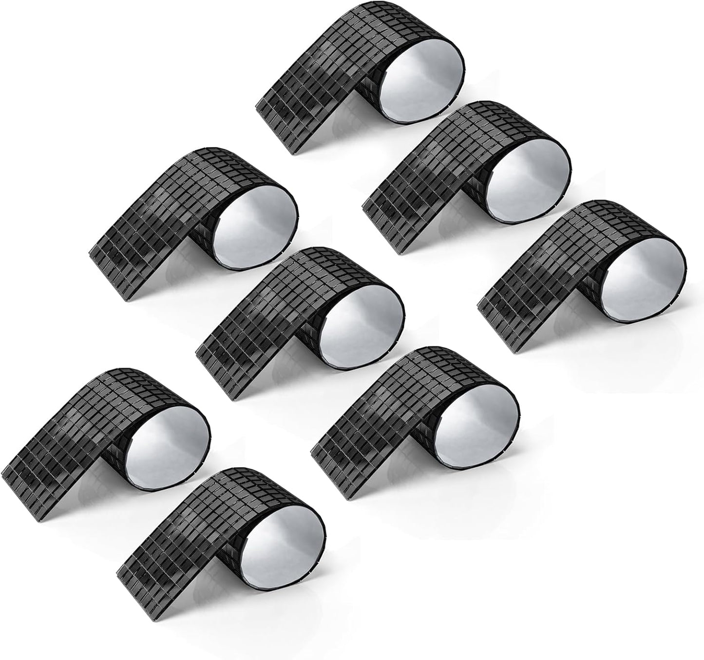 LONGKING 3776 Pieces Self-Adhesive Mirror Tiles, Square Mirror Stickers Mosaic Tiles, Glass DIY Craft Decoration, Disco Ball Tiles(Black)