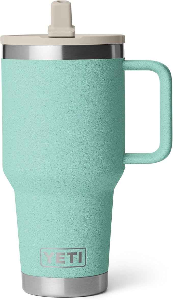 YETI Rambler 30 oz Travel Mug with Flip Straw Lid – Stainless Steel, Vacuum Insulated, Leakproof, Cup Holder Friendly