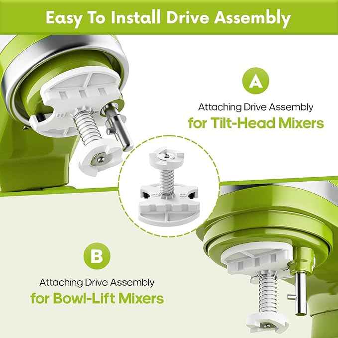 Ice Cream Maker Attachment for KitchenAid Stand Mixer, Compatible with 4.5/5Qt & Larger KitchenAid Stand Mixer, 2 Quart Frozen Ice Cream Bowl, Yogurt & Sorbet Gelato, White