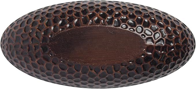 Hosley Honeycomb Wood Decor Bowl 14.3-Inch-Long Rustic Decorative Centerpiece for Dry Potpourri & Orbs, Elegant Home & Office Decor, Ideal Gift for Weddings, Spas & Reiki