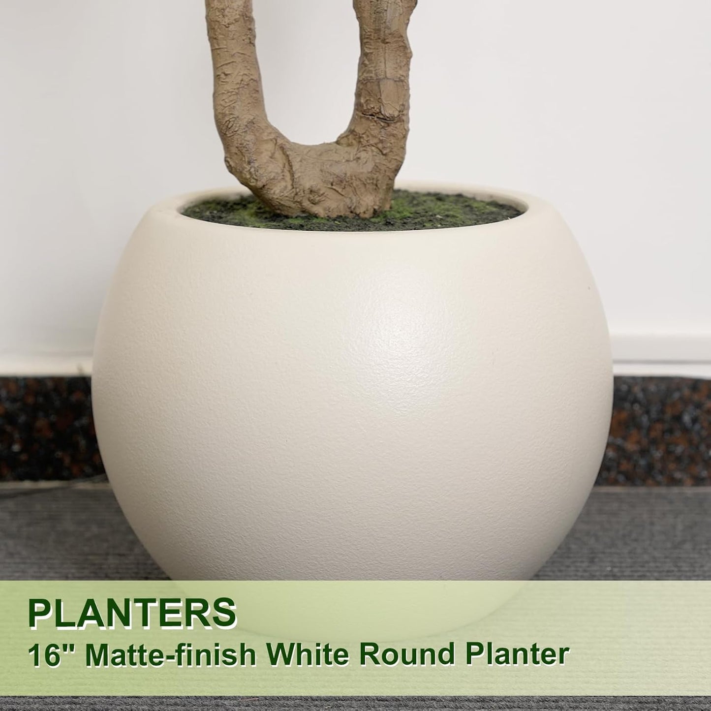 Olive Tree Artificial Indoor, 7FT Tall Faux Olive Tree with 16in Round White Planter, Artificial Plants with Natural Wood Trunk and Lifelike Fruits for Home Office Decor