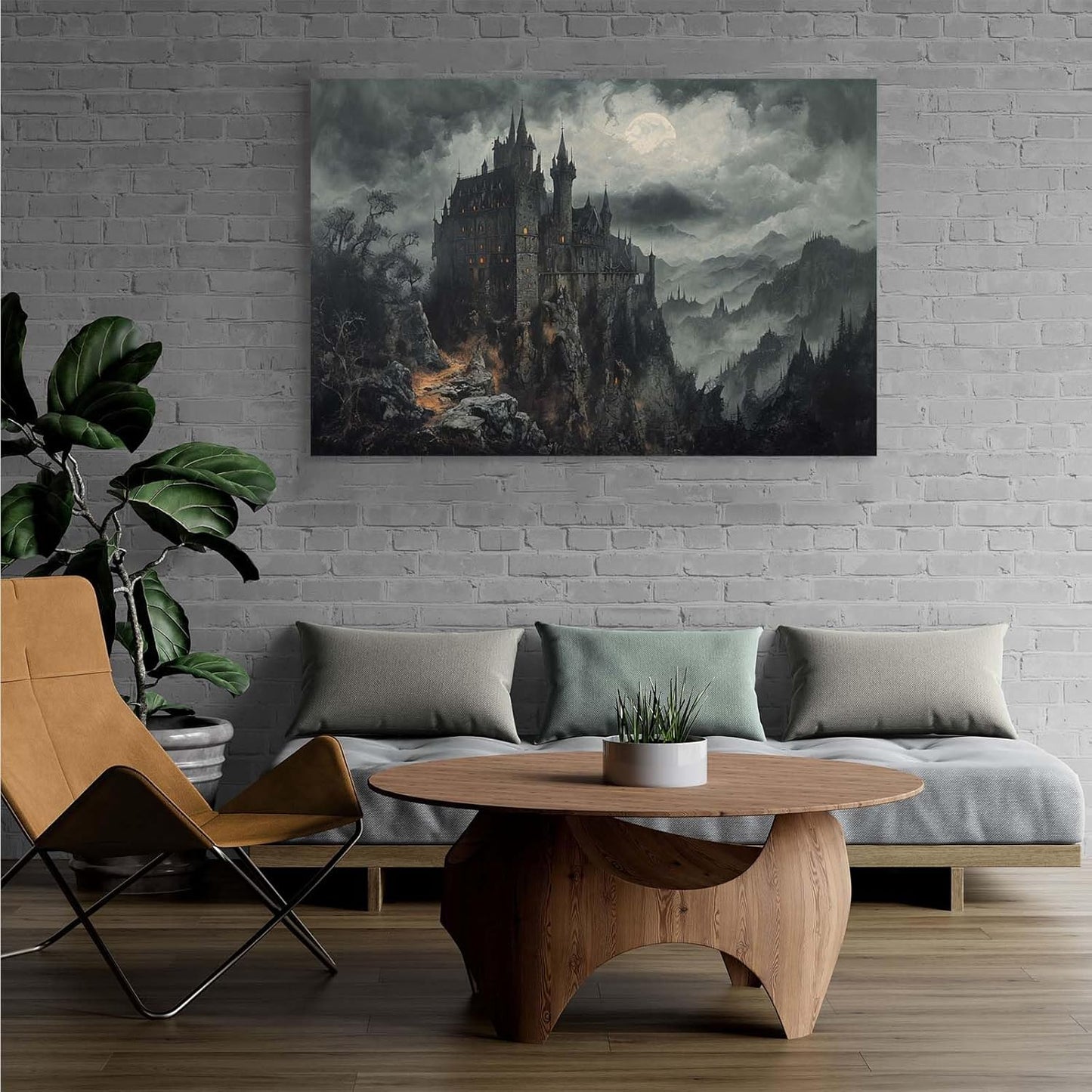JFHCQJPK Vintage Castle Poster Dark Academy Victorian Gothic Castle Wall Art Poster Moody Mystical Art Print Suitable for Home Living Room Bedroom32x48in Frameless